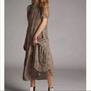 NWT - Anthropologie Maeve Europa leopard print maxi Dress